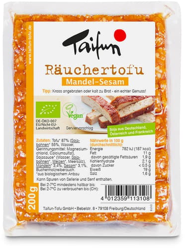 Taifun BIO Räuchertofu Mandel Sesam VEGAN