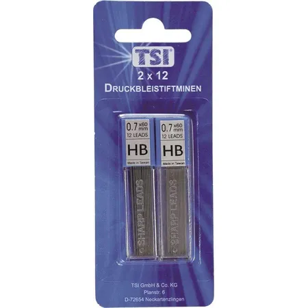 TSI Bleistiftminen HB 0,7 mm x 60 mm, 120 Stück