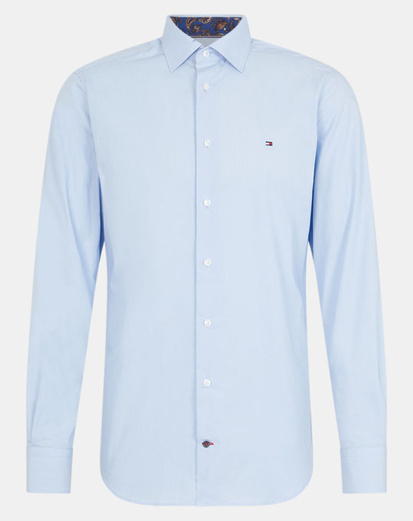 Tommy Hilfiger Chemise droite en Popeline Solid bleu ciel