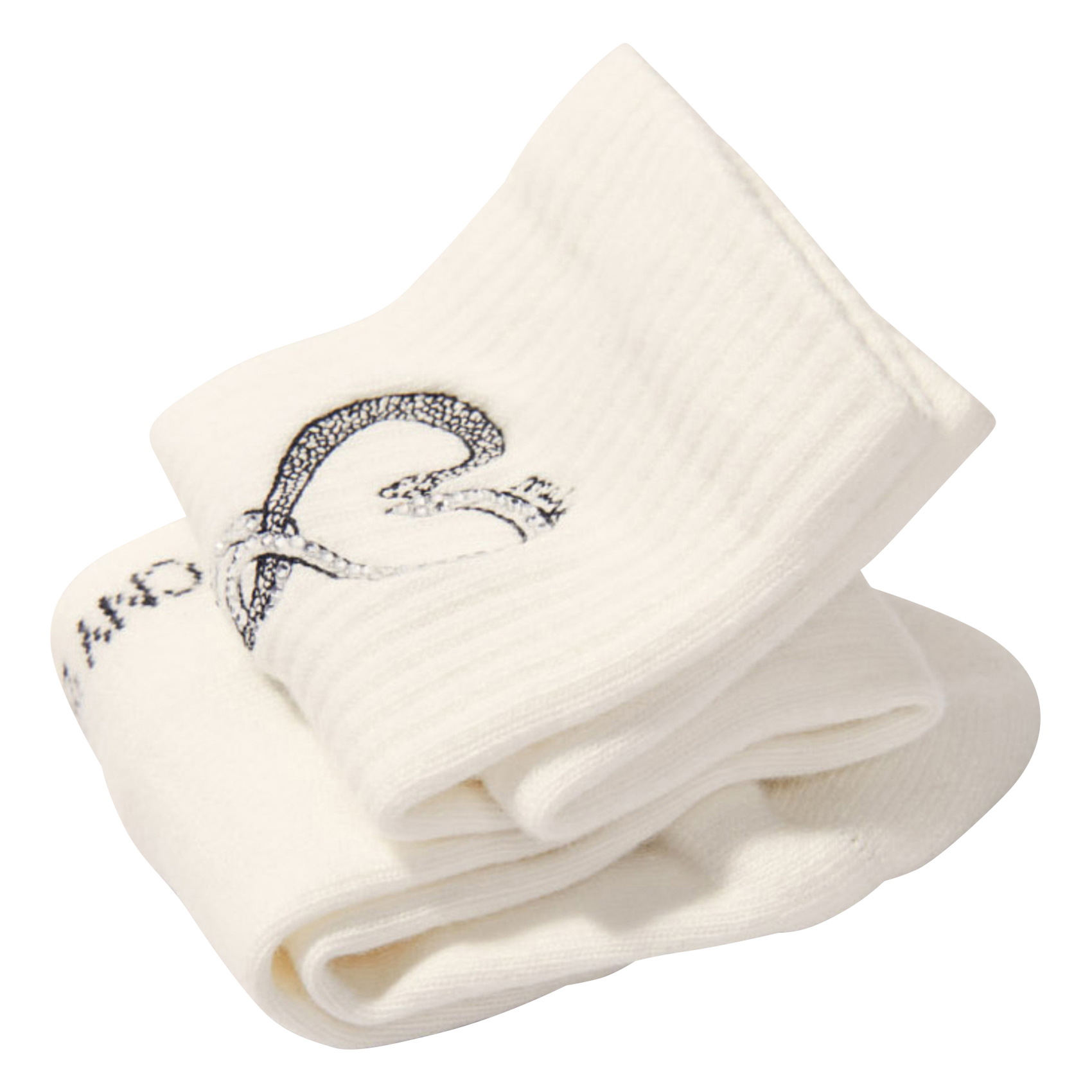 Chaussettes hautes en coton mélangé | Blanc