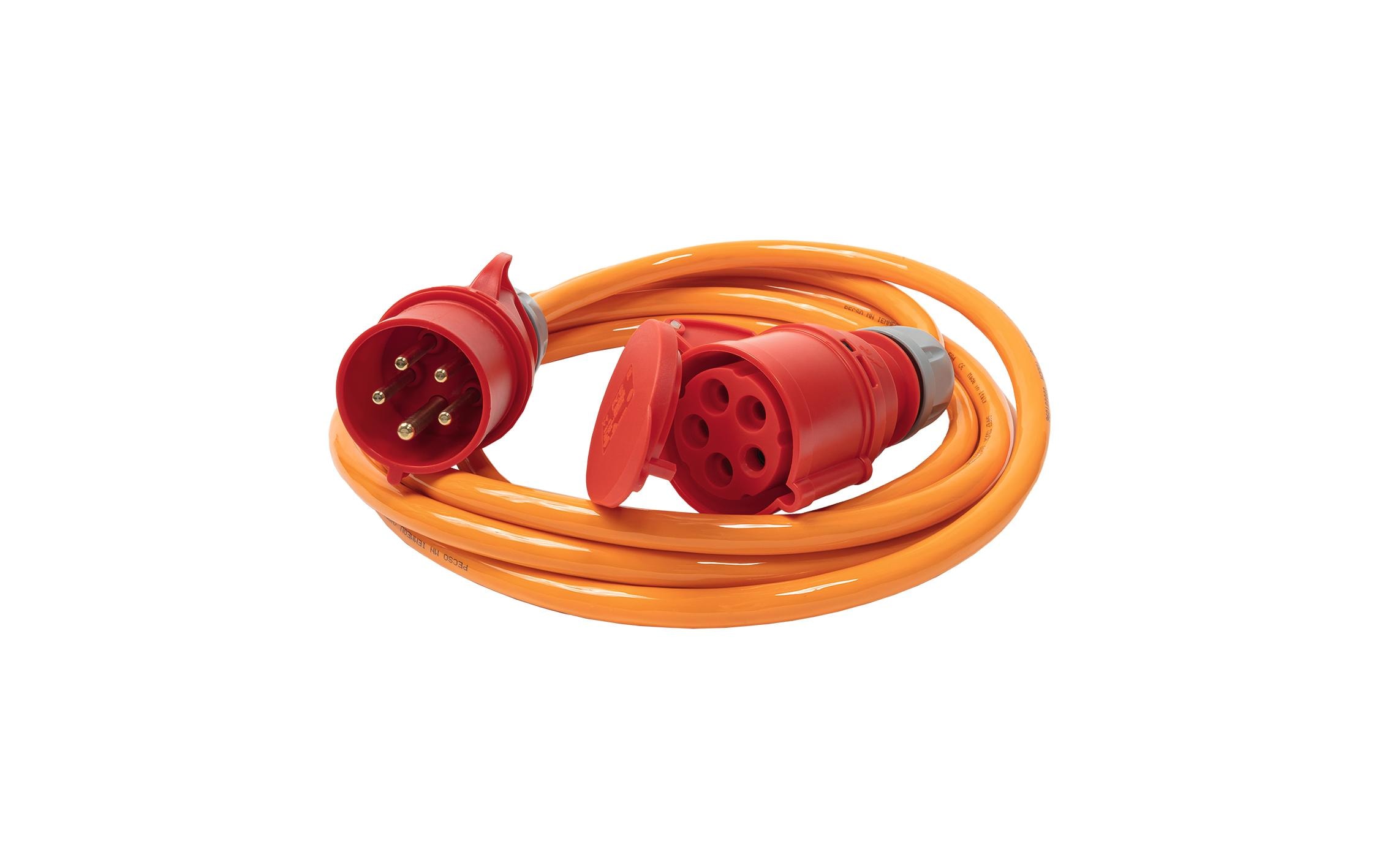 Verlängerungskabel EPR-PUR CEE32/5 - CEE32/5 Orange, 20 m<br>Industrie-Verlängerungskabel EPR-PUR 5 x 4 mm2