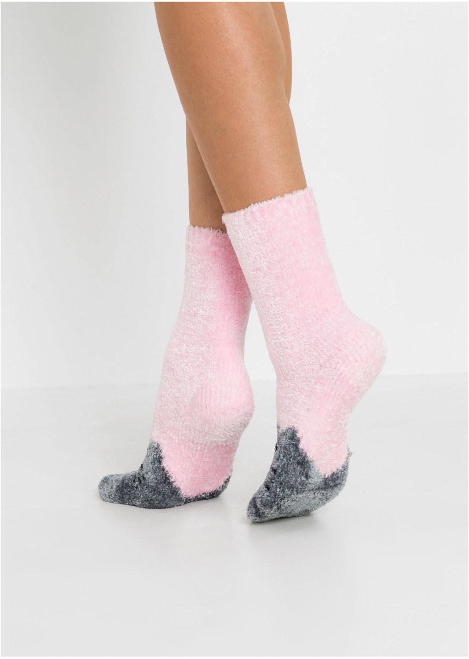 Lot de 3 paires de chaussettes en fil chenille avec ruban satin