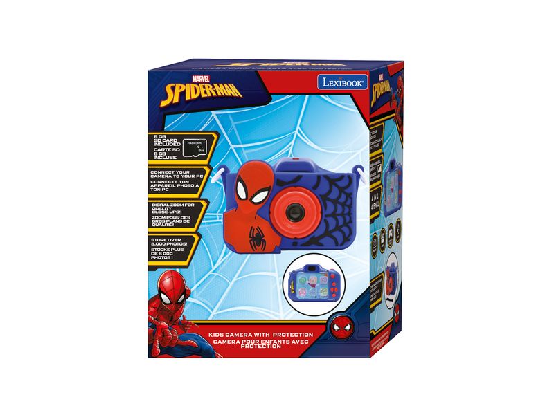 Lexibook Kinderkamera mit Schutz Spider-Man Robuste Digitalkamera für junge Fotografen