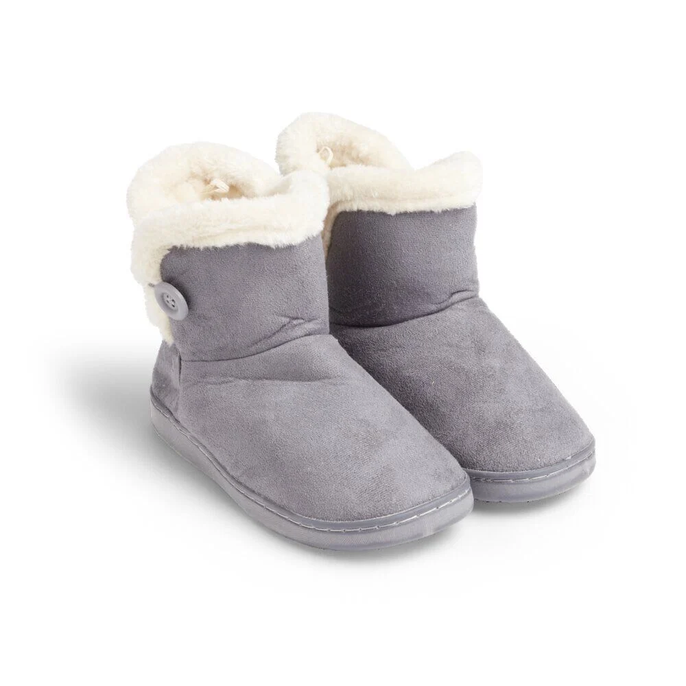 Chaussons bottes fourrées femme grises - pointure 36 à 41