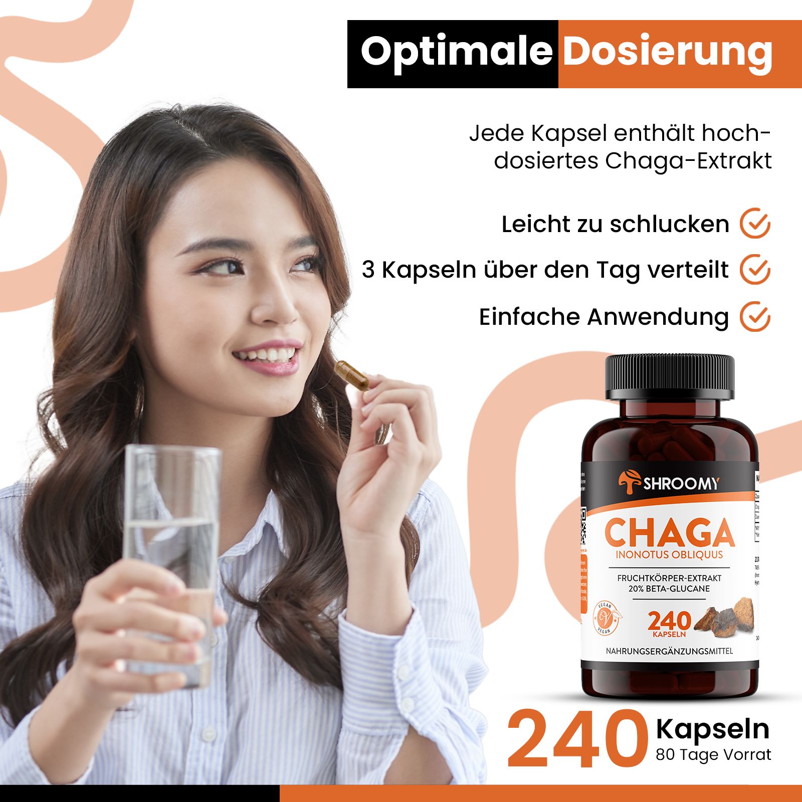 SHROOMY Chaga Extrakt Kapseln