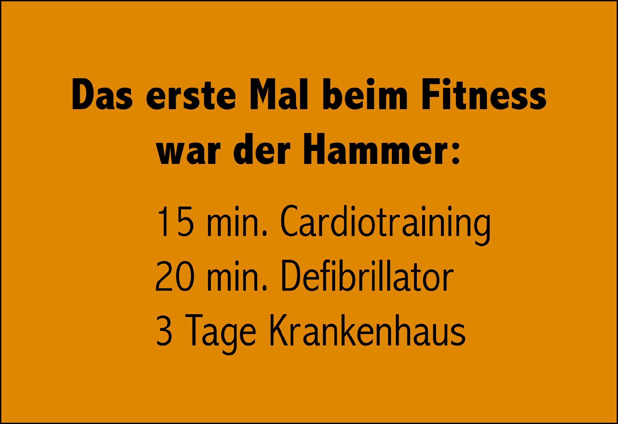 Postkarte 'Das erste Mal beim Fitness' günstig bestellen