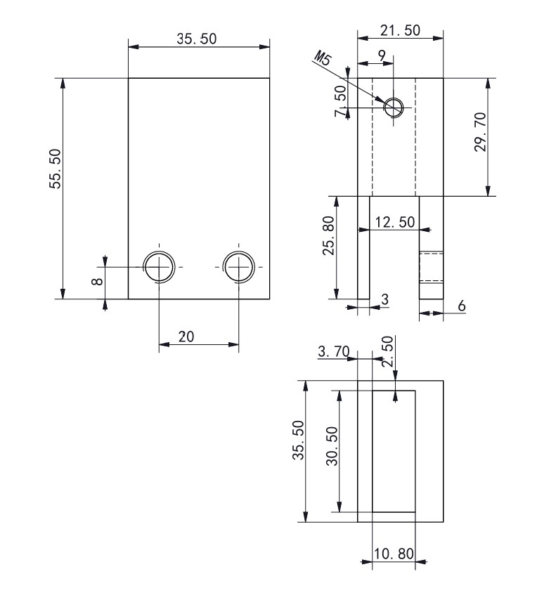 Saniclear Redro glas plafond bevestiging chroom