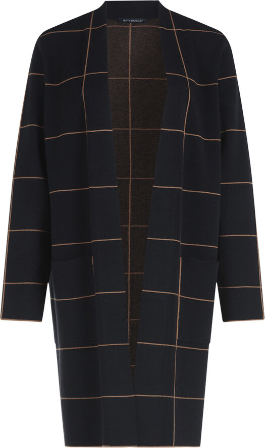 Betty Barclay Strickjacke Lang Patch black/brown