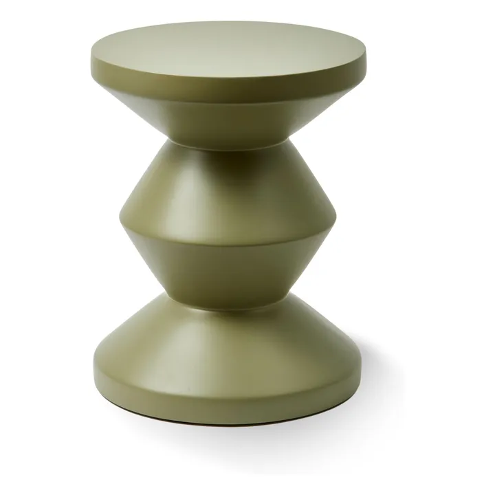 Pols Potten Tabouret Zig Zag Outdoor | Vert olive