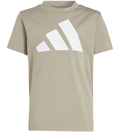adidas Performance T-Shirt - 160 - Kittbeige/Weiß