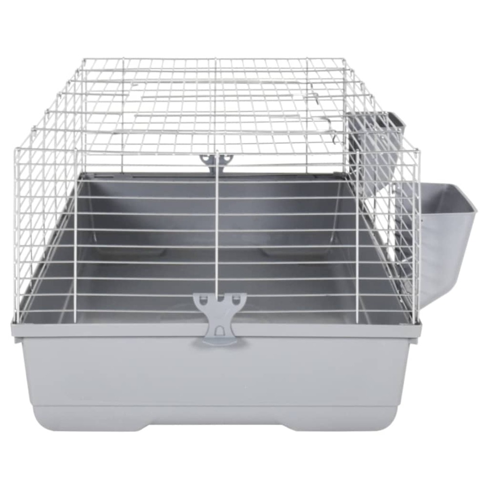 Cage pour petits animaux gris 118x59x46 cm pp et métal