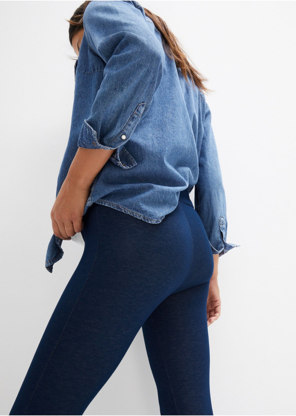 Pantalon thermique de grossesse aspect jean
