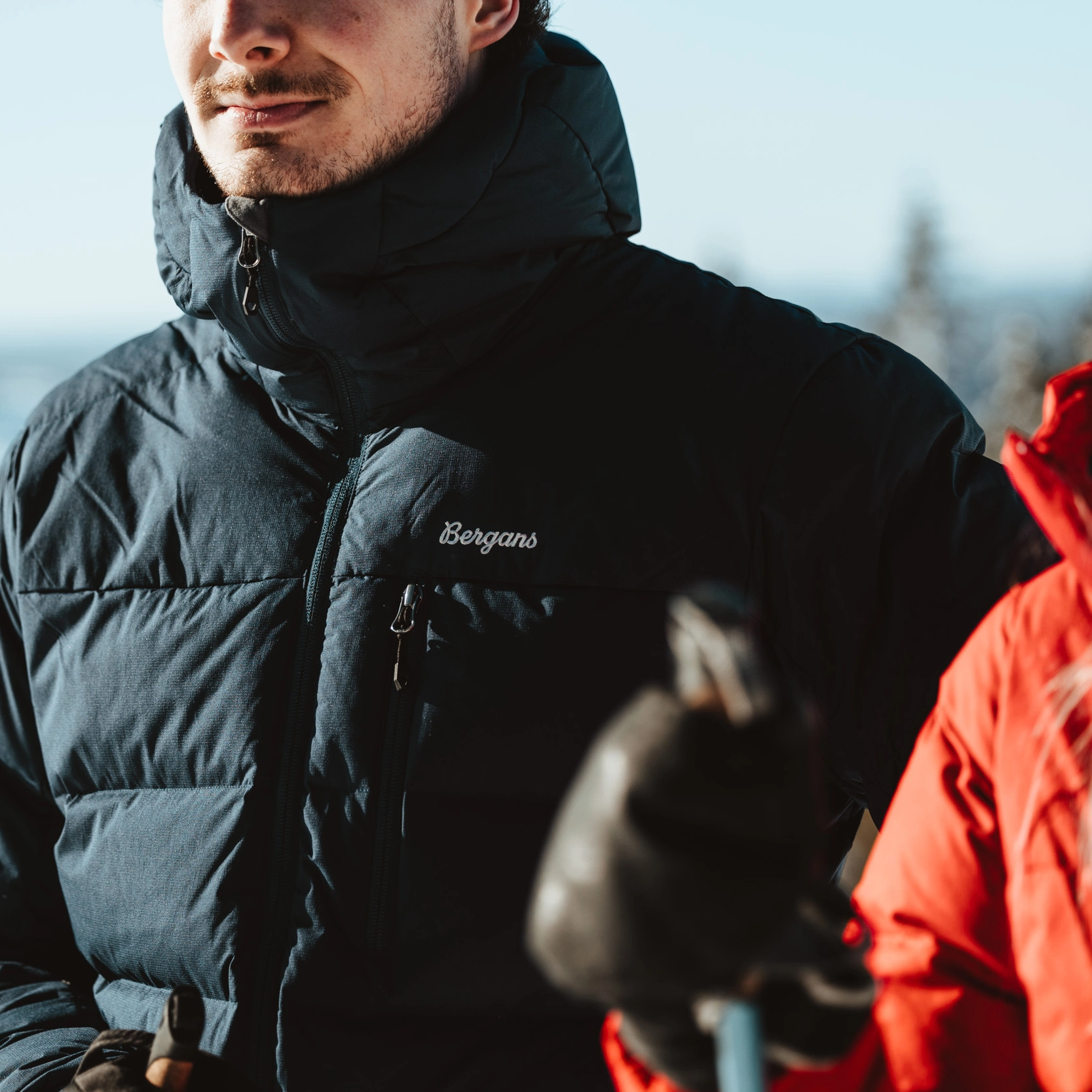 Warm Down Jacket Men Navy Blue