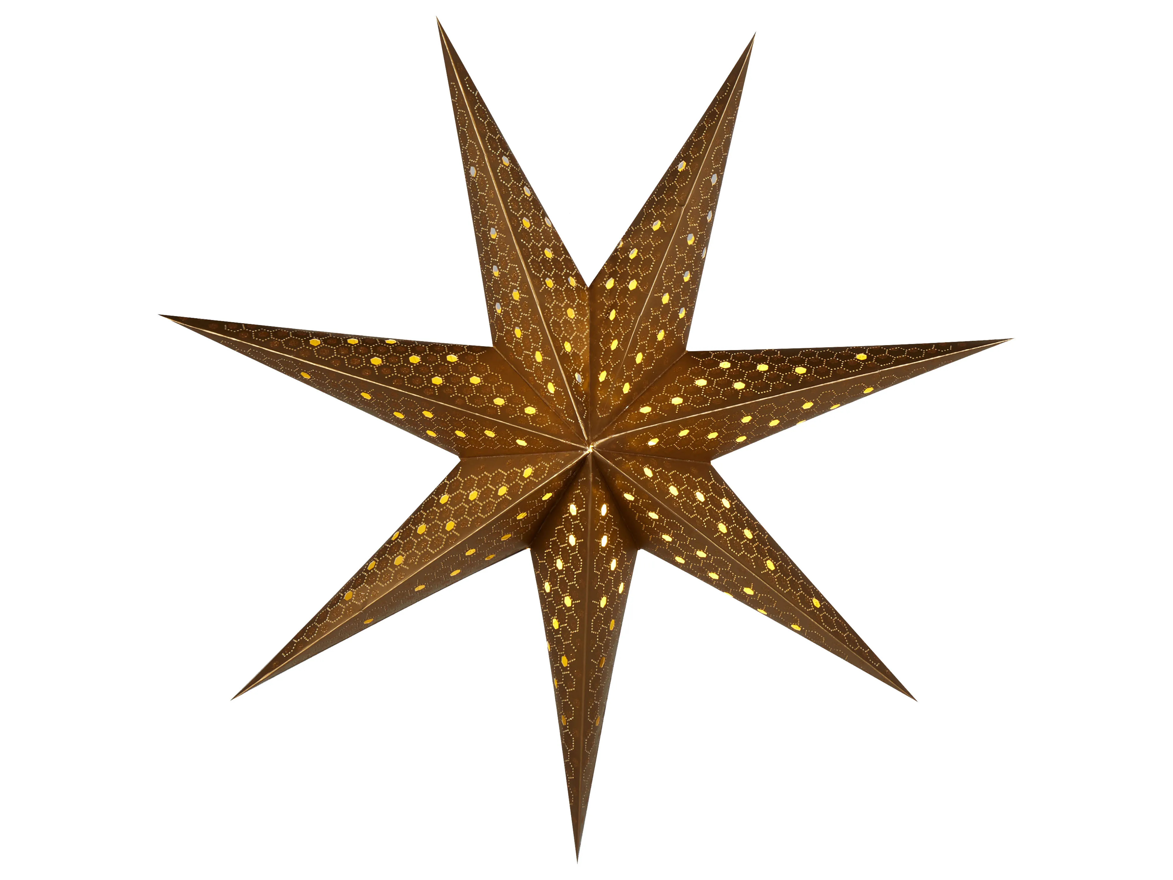 Set van 4 hangende decoraties LED KAMET Ster 60 cm Meerkleurig