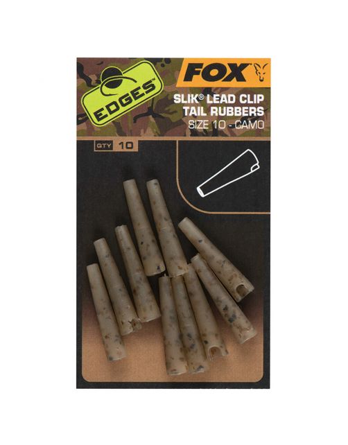Fox Edges Camo Slik Lead Clip Tail Rubber - Klein materiaal - Size 10