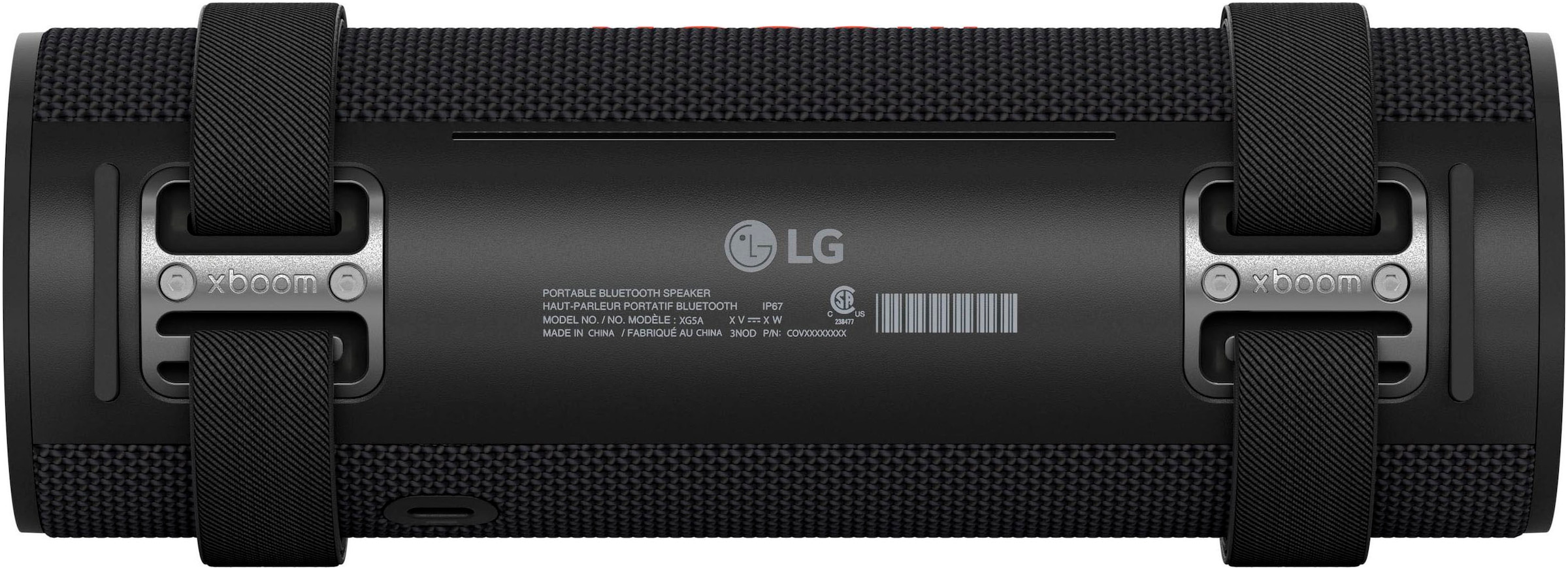 LG Bluetooth-Speaker »xboom GRAB« 1.1 (Bluetooth Apple Siri | Beleuchtungseffekte | EQ Modi | Extra Bass | Google Assistant | Lautstärkeanpassung | Multipoint Anbindung | Wireless Party Connect 30 W)