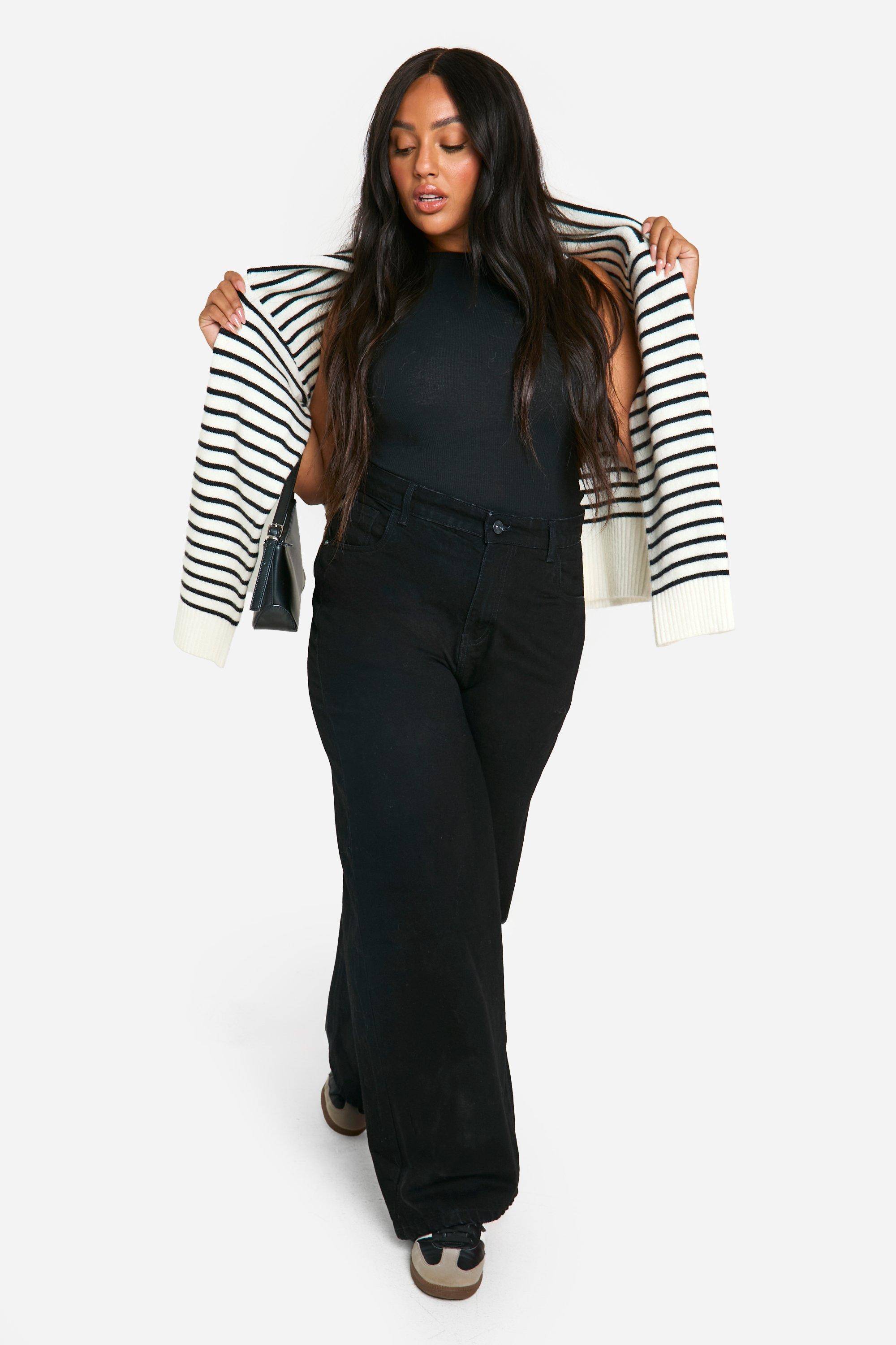 boohoo Boohoo Basics Plus Jeans droit à jambe droite