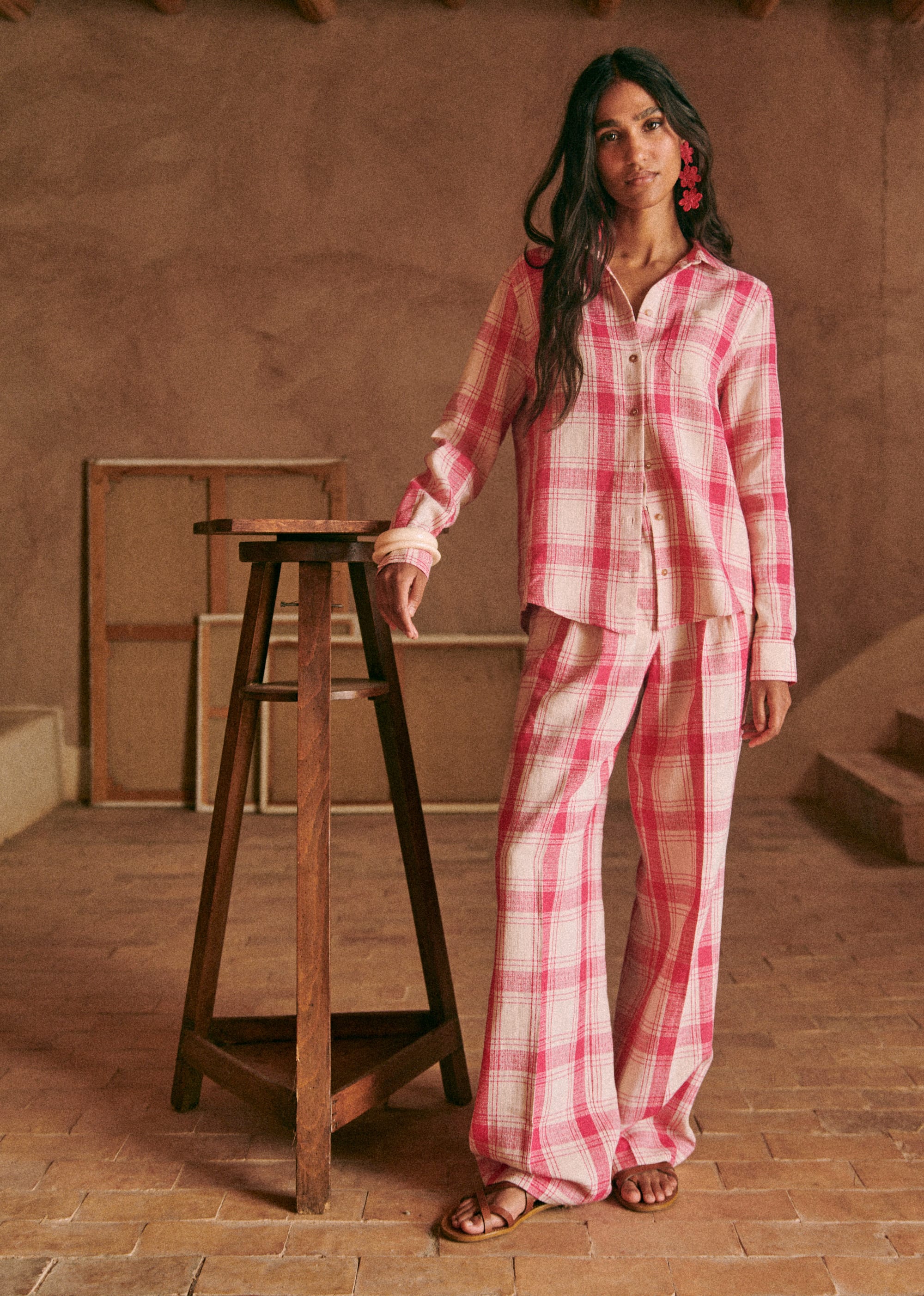 Chemise Tomboy - Maxi vichy écru rose - E-SHOP/CHEMISES & BLOUSES 5905269