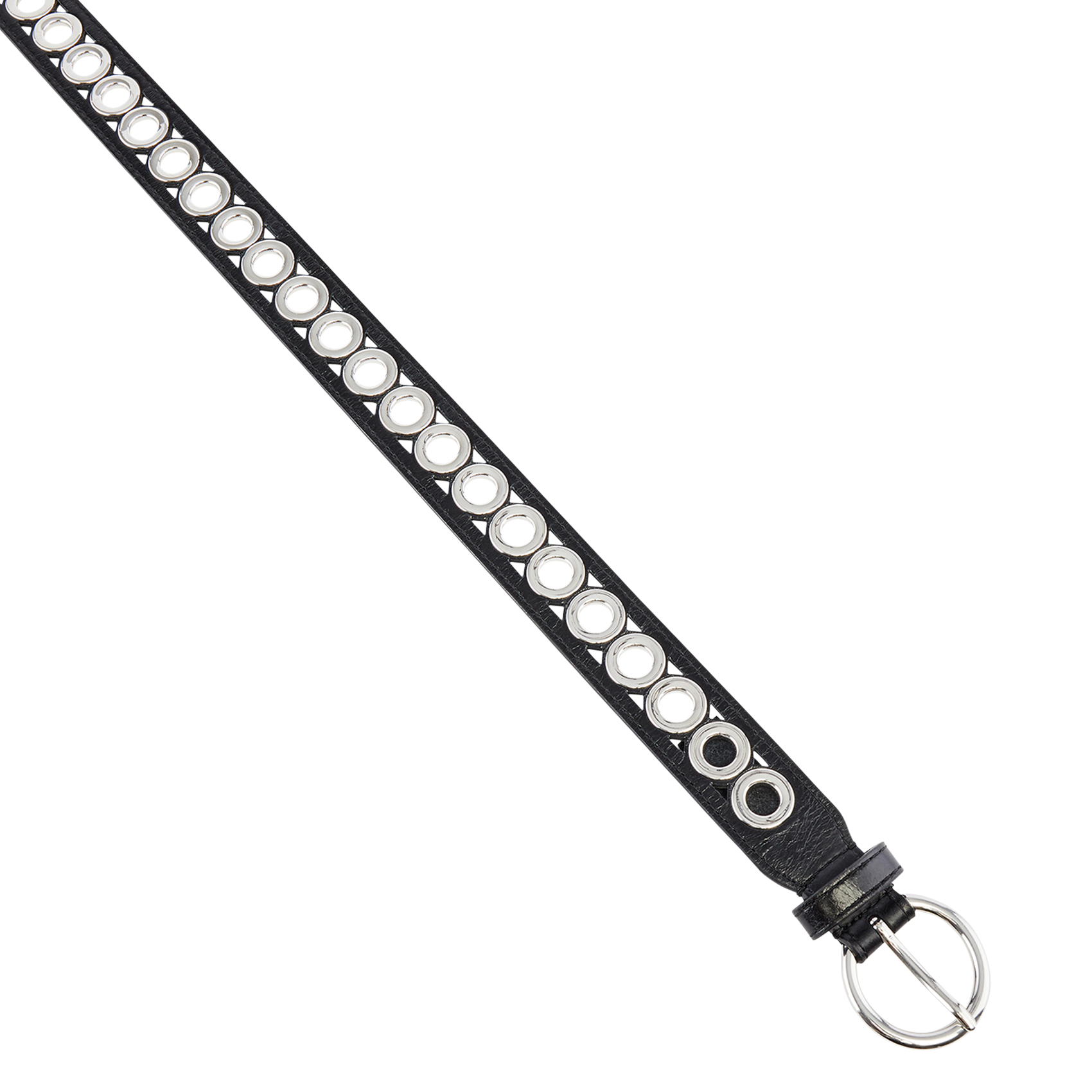 Ceinture à boucle avec oeillets | Noir