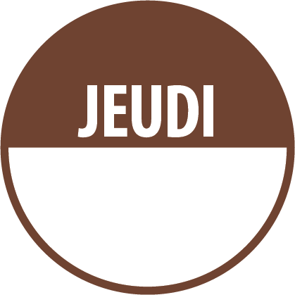 Rouleau de pastilles adhésives - Jeudi + zone de texte - 500 ex