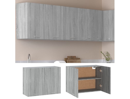 VIDAXL - Mobilier de cuisine Armoire suspendue sonoma gris 80x31x60 cm bois d'ingénierie
