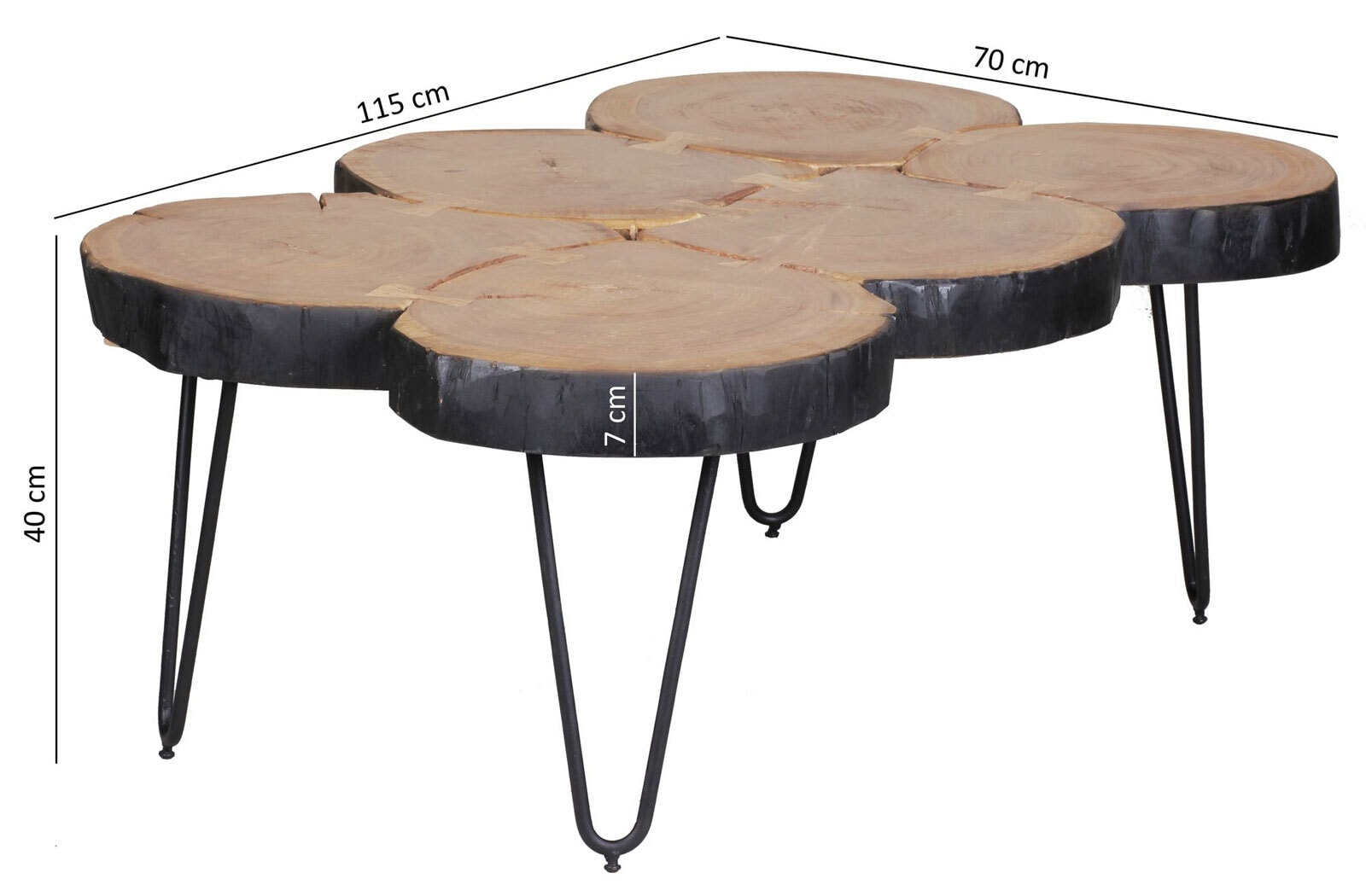Couchtisch 115 x 70cm braun