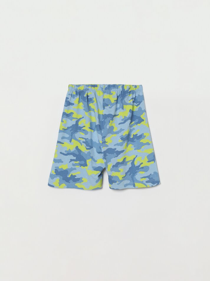 Conjunto de pijama estampado - Azul celeste