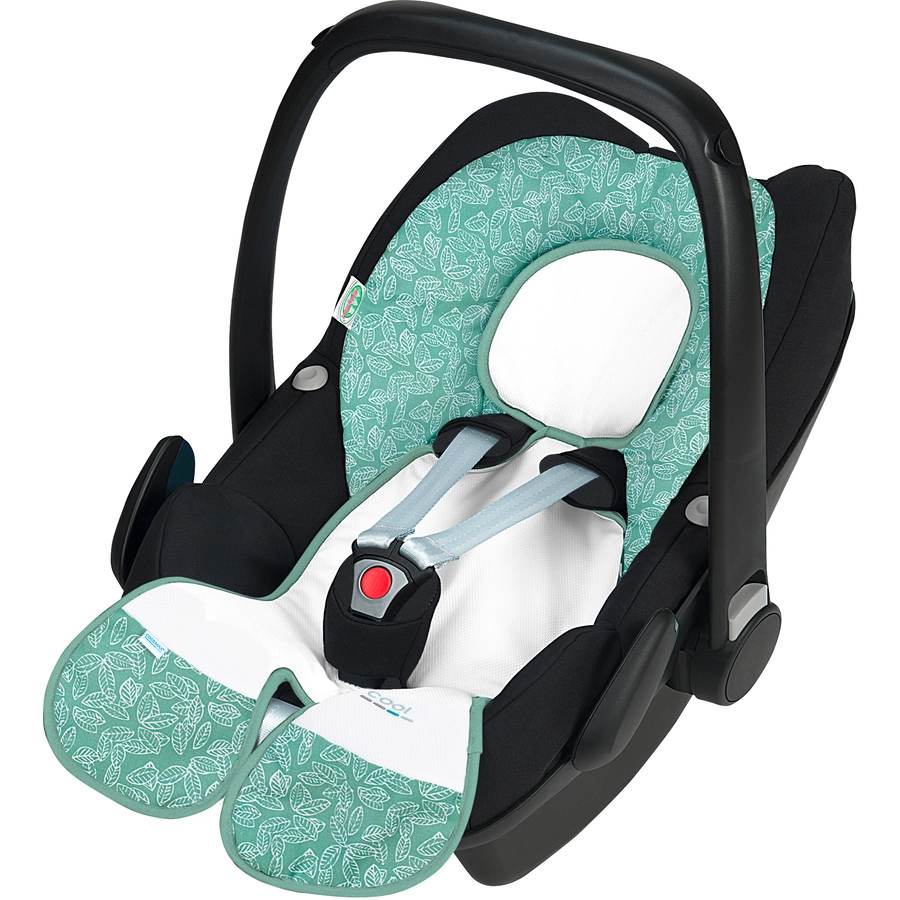 odenwälder Schalensitz-Auflage Babycool white leaves cranberry