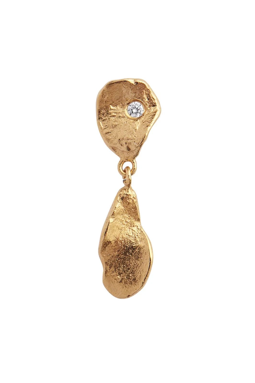 Stine A Clear Sea Earring With Stone Goldenen