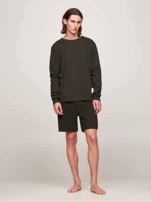 Shorts de descanso essenciais em malha waffle