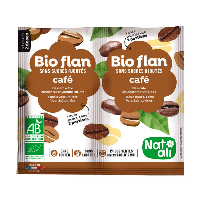 Bio flan parfum café sans sucres ajoutés
