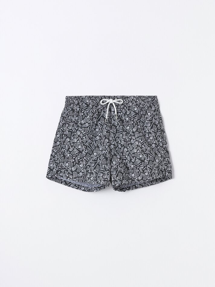 Maiô estampado - Preto