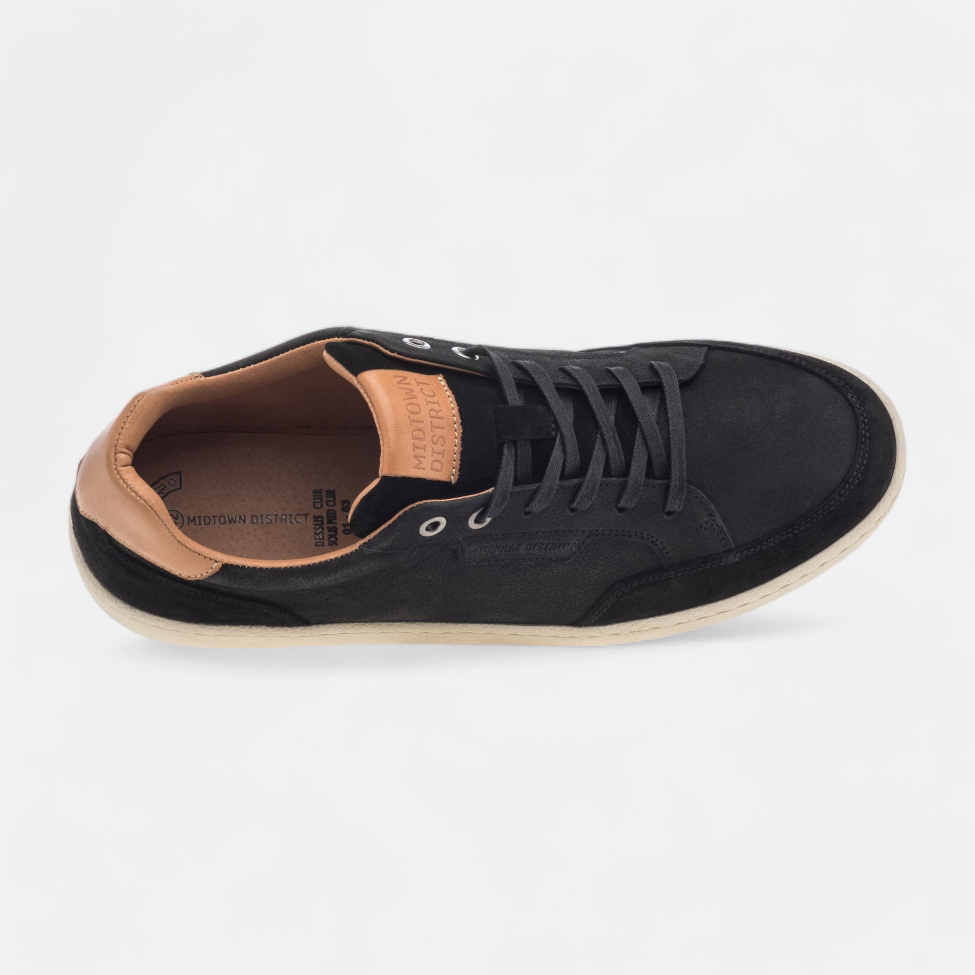 Baskets basses Homme en cuir noir