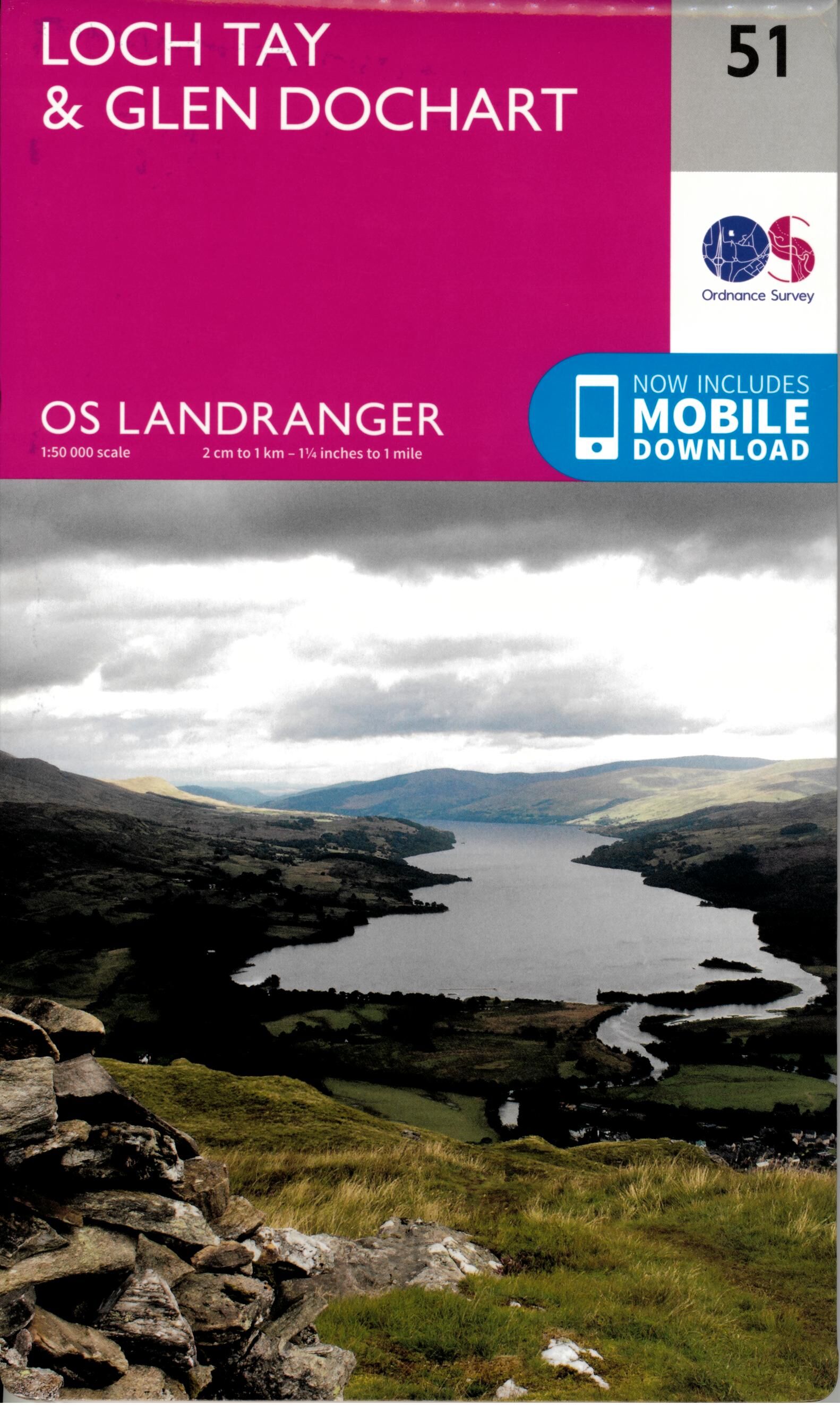 ORDNANCE SURVEY - 51 GB LOCH TAY GLEN DOCHART 1 50 000