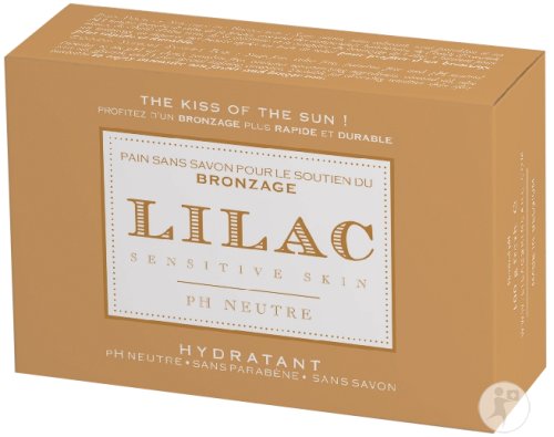 Lilac Sensitive Skin Pain Sans Savon Pour Le Soutien Du Bronzage 100g