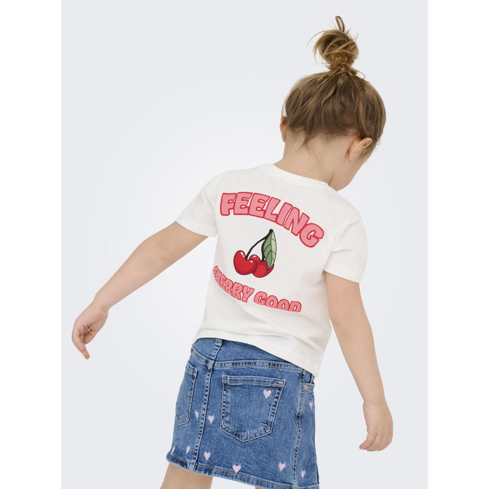 Køb Kids ONLY MINI Cloud Dancer Cute Kmgcandy Life S/S Reg Printed Tee Jrs