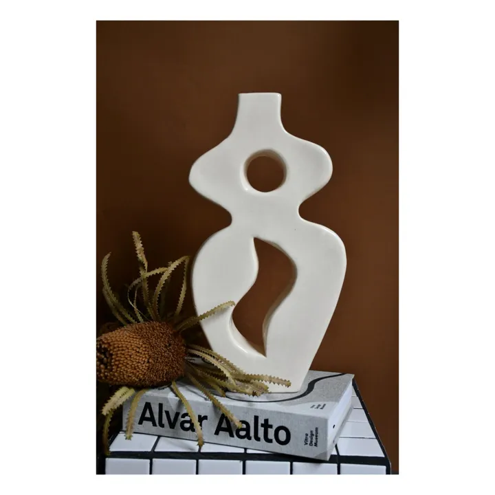 Beldy Vase en céramique Appolina | Blanc