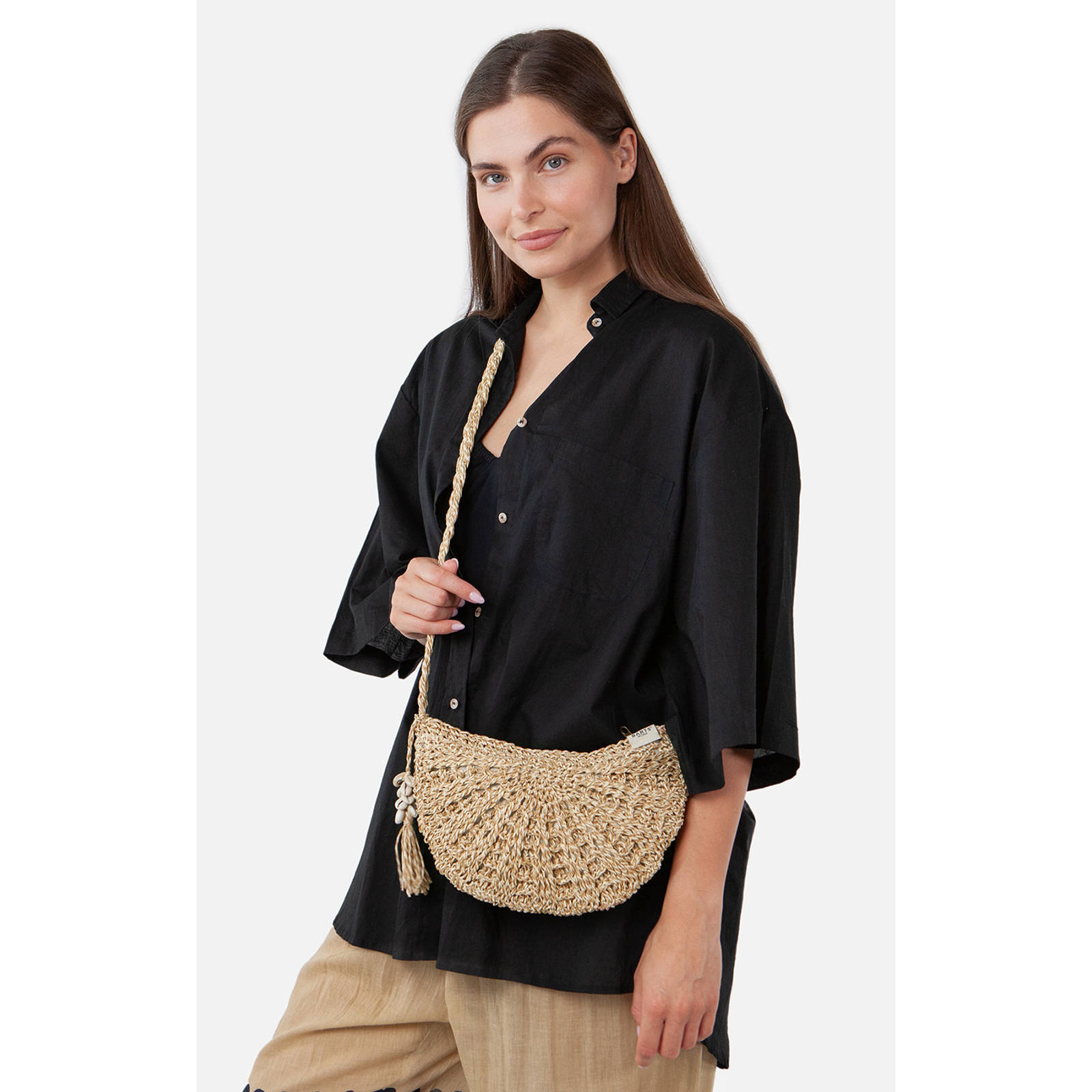 Barts crossbody tas Theros beige