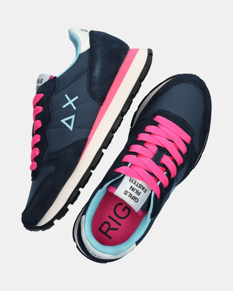 Sun 68 Ally Solid Nylon Lage sneakers  - blauw