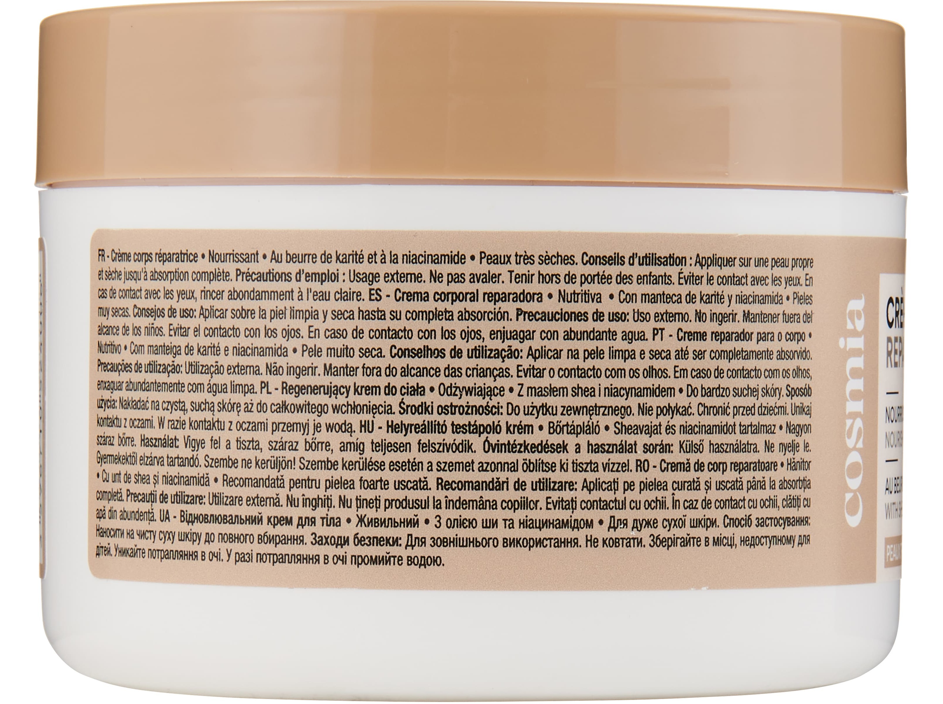 CREME CORPO REPARADOR COSMIA MANTEIGA DE KARITÉ   NIACINAMIDA 300ML
