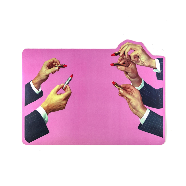 Seletti Toiletpaper placemat Lipsticks Pink