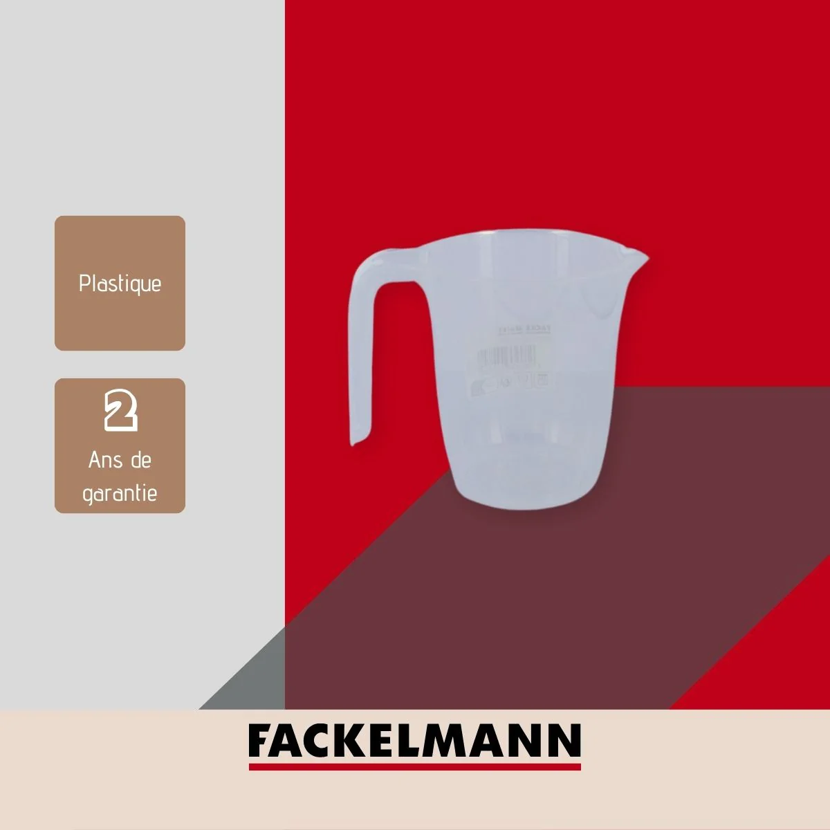 Verre doseur 500 ml en plastique transparent Basic Fackelmann