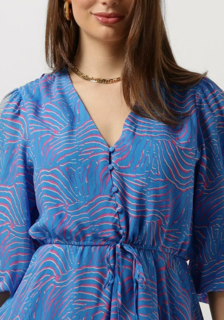 FREEBIRD blauwe freebird mini jurk destiny