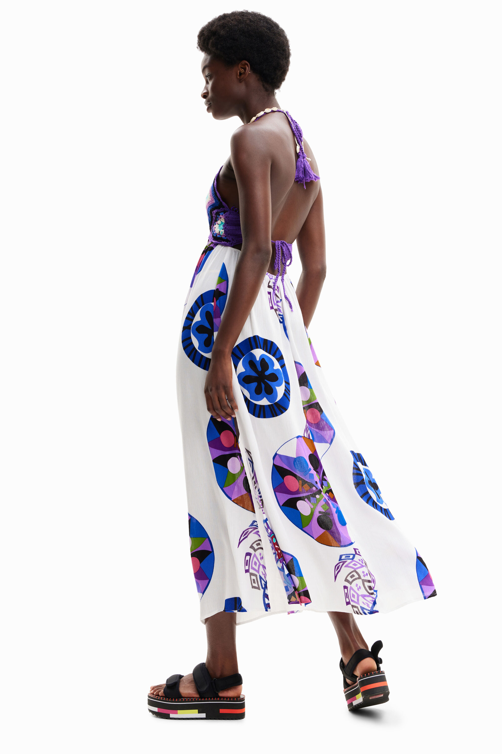 Robe longue crochet M. Christian Lacroix