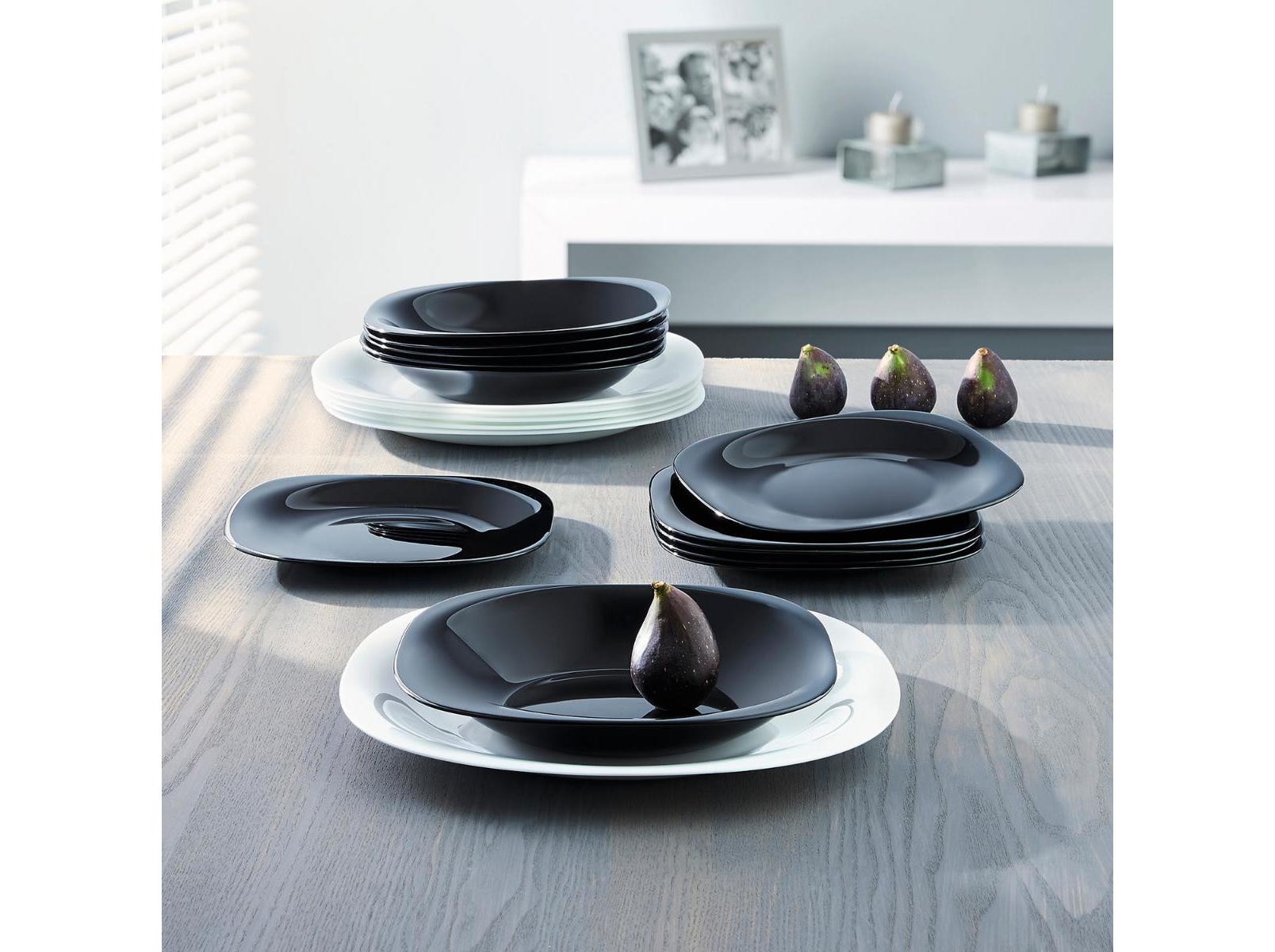 PRATO RASO CARINE LUMINARC PRETO VIDRO Ø26CM
