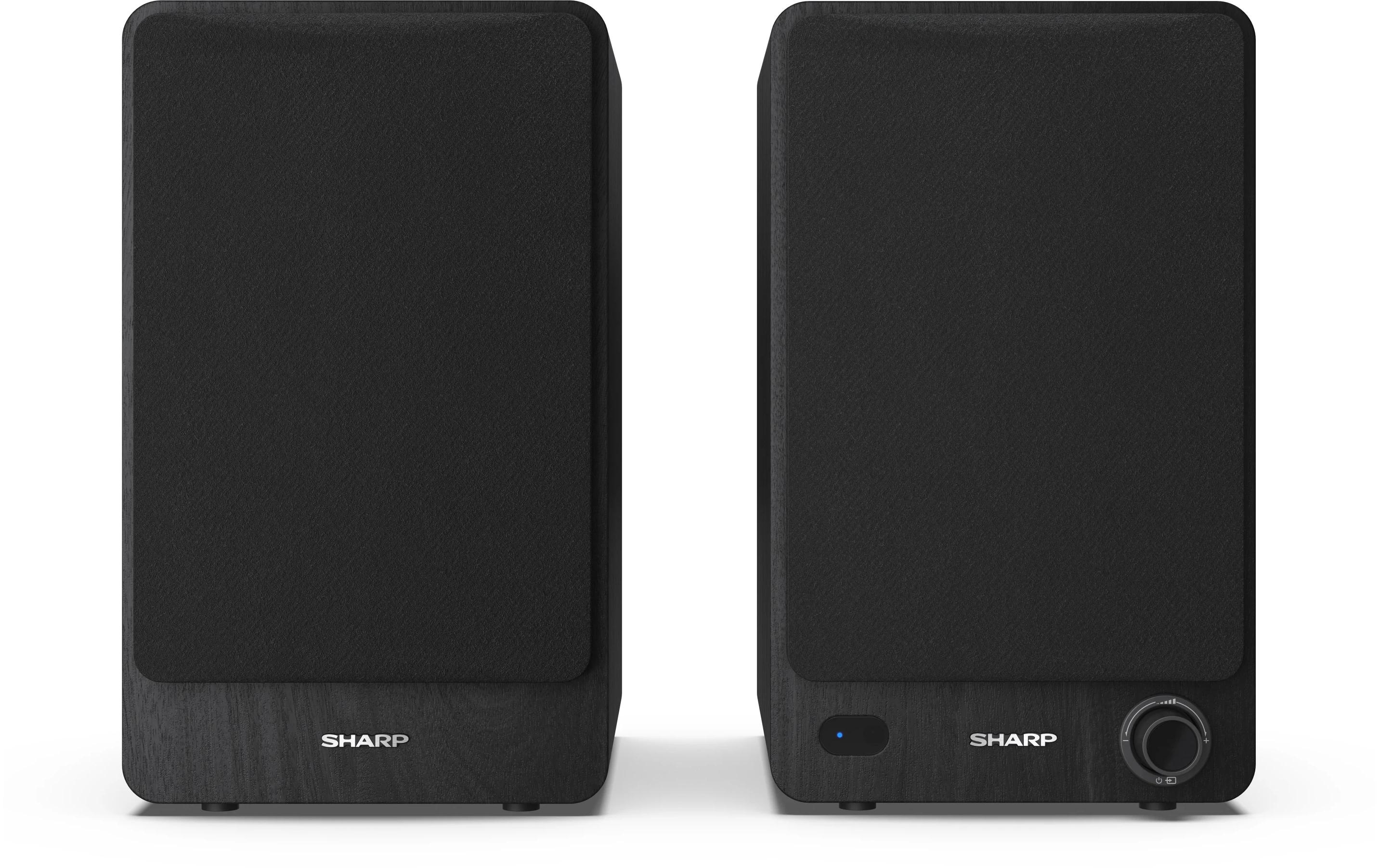 Regallautsprecher Paar CP-SS30 – SchwarzAktive 2-Wege-Regalboxen mit zahlreichen Anschlussmöglichkeiten, einschliesslich Bluetooth und USB-Wiedergabe