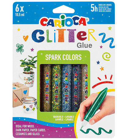 Carioca Glitzerkleber - 6 st. - Mehrfarbig