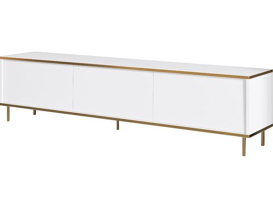 CONCEPT1 - Meuble TV Imaj blanc or 180 x 35 x h45,2 cm