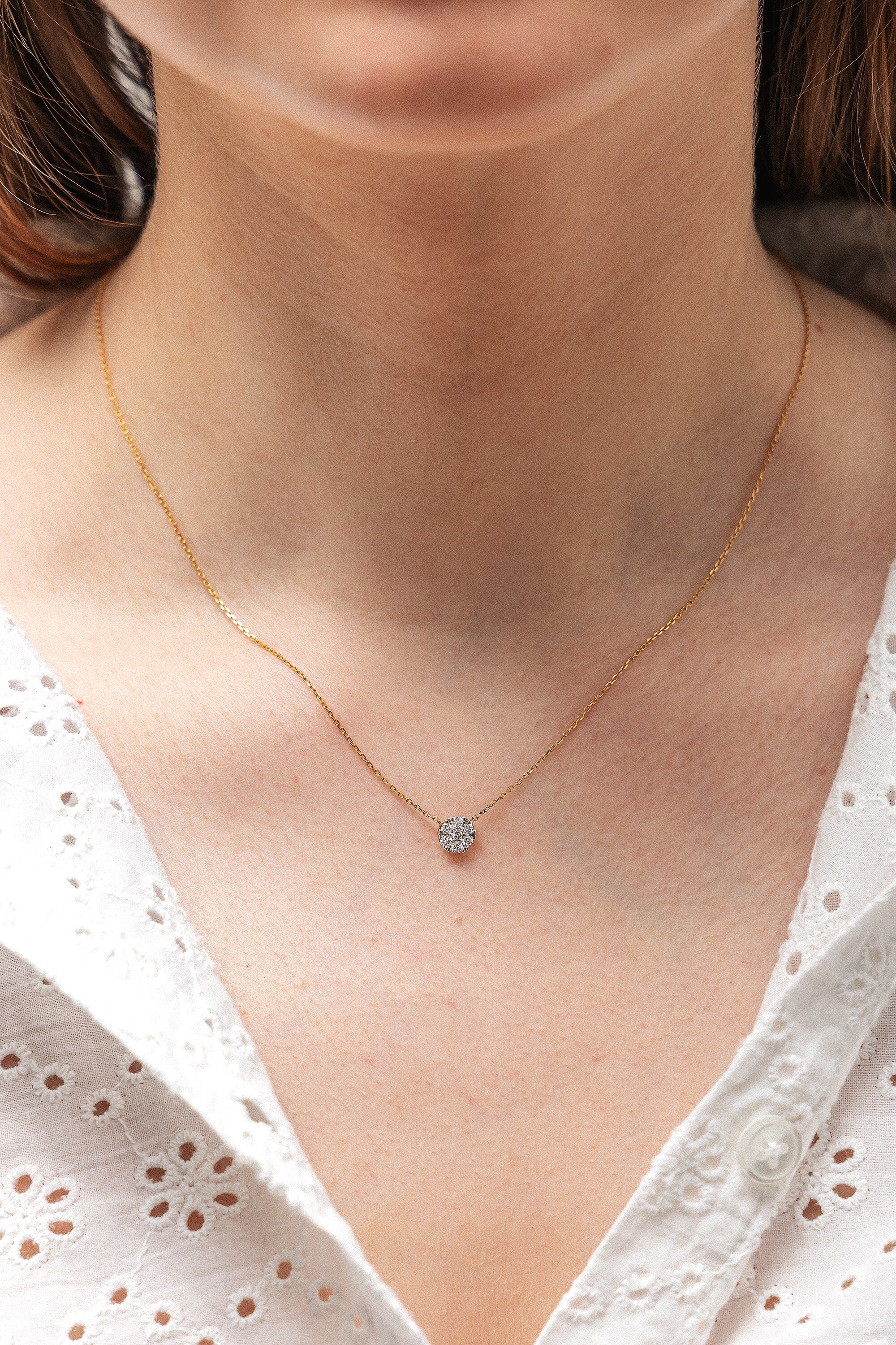 Diam Addict Halskette 585 Gelbgold mit im Labor gezüchteten Diamanten