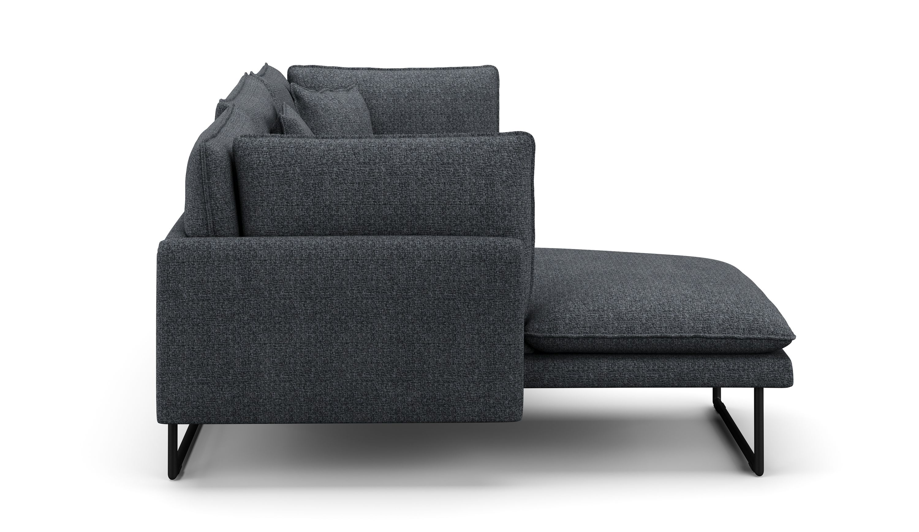 Ecksofa Bouclé MARISA links anthrazit